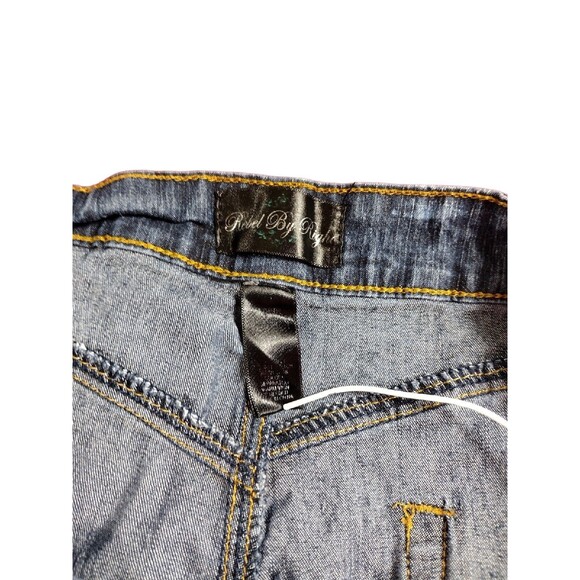 Rebel By Right Womens Size 3XL Denim Blue Jeans Stretch Stone Washed High Rise - Picture 3 of 5